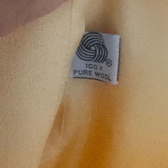 Vintage Jones New York Wool Blazer 80s Cropped Bolero Jacket Butter Yellow USA - Picture 8 of 10